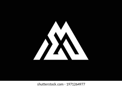 EM letter logo design on luxury background. ME monogram initials, letter logo concept. EM icon design. ME elegant and Professional white color letter icon design on black background.