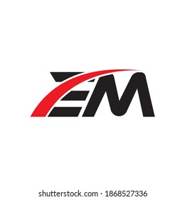 vector de diseño de logotipo de letra EM