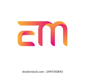 em letter logo. em logo design vector illustration