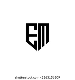 EM letter logo design with white background in illustrator. Vector logo, calligraphy designs for logo, Poster, Invitation, etc.
