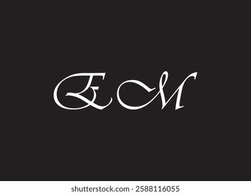 EM letter logo and initial logo design