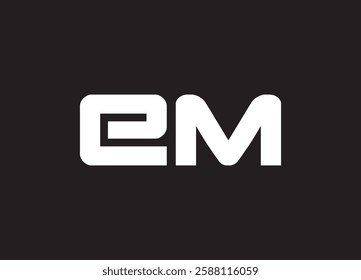 EM letter logo and initial logo design