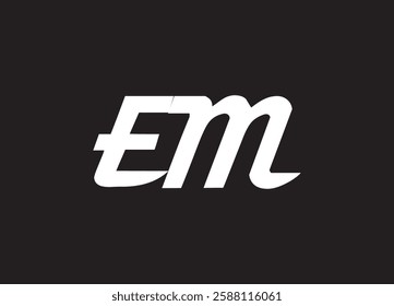 EM letter logo and initial logo design