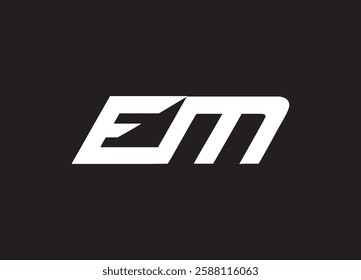 EM letter logo and initial logo design