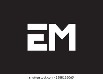 EM letter logo and initial logo design