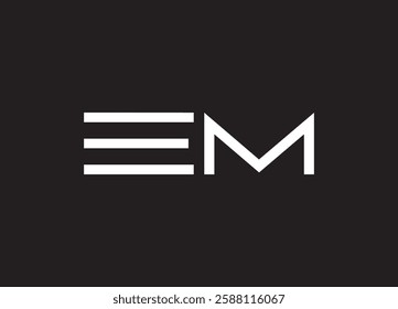 EM letter logo and initial logo design