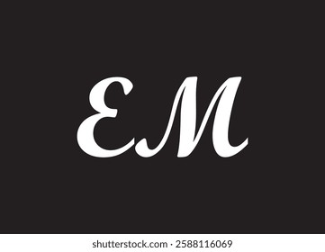 EM letter logo and initial logo design