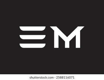 EM letter logo and initial logo design