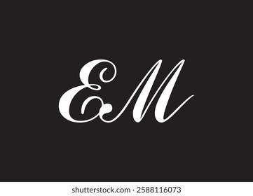 EM letter logo and initial logo design