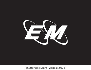 EM letter logo and initial logo design