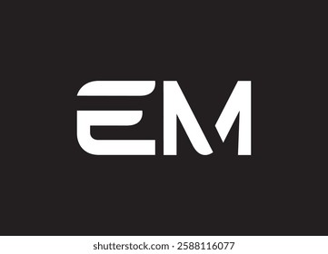 EM letter logo and initial logo design