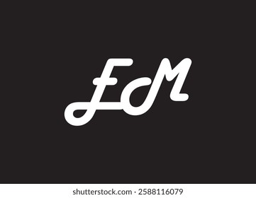 EM letter logo and initial logo design