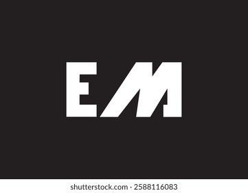 EM letter logo and initial logo design