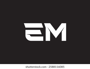 EM letter logo and initial logo design