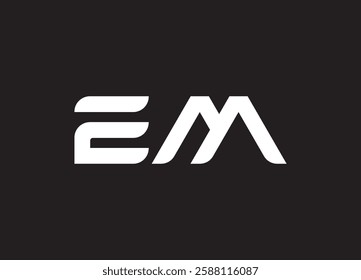 EM letter logo and initial logo design