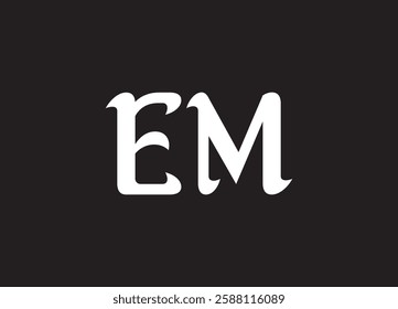 EM letter logo and initial logo design