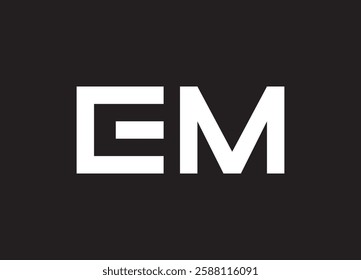 EM letter logo and initial logo design