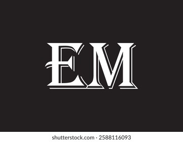 EM letter logo and initial logo design