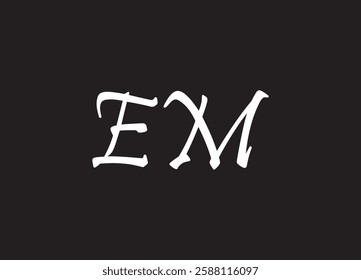 EM letter logo and initial logo design