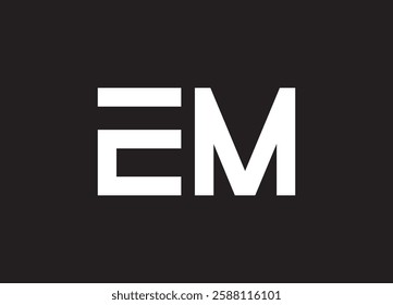 EM letter logo and initial logo design