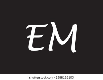 EM letter logo and initial logo design