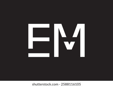 EM letter logo and initial logo design