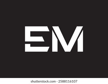 EM letter logo and initial logo design