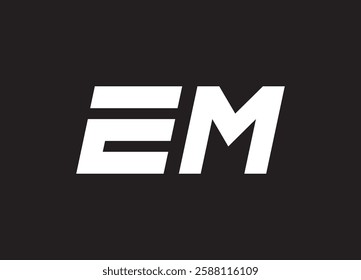 EM letter logo and initial logo design