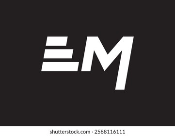 EM letter logo and initial logo design