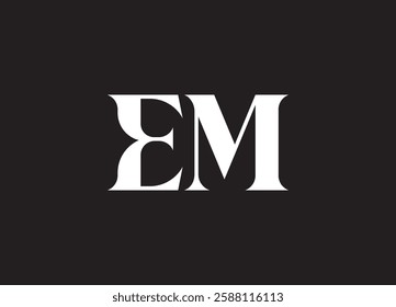 EM letter logo and initial logo design