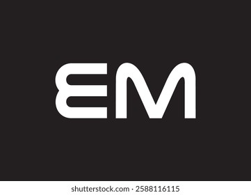 EM letter logo and initial logo design