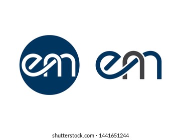 EM Letter logo, EM logo, Letter mark logo