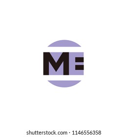 em letter logo. me letter logo