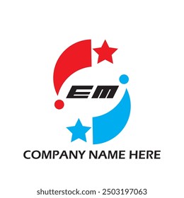 EM letter logo modern logo design on white color background
