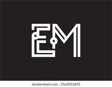 EM letter logo and monogram design
