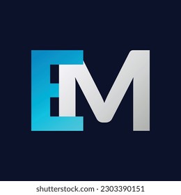 EM Letter Logo Template Illustration Design.