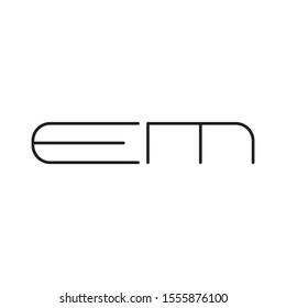 EM letter logo template vector icon design