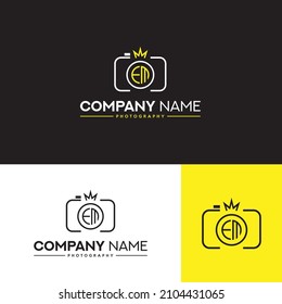 EM letter photography logo design and vector images