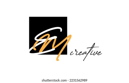 EM letters creative modern font logo design