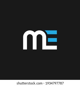 EM ‍abstract letters. Outstanding professional business awesome artistic branding company different colors illustration logo