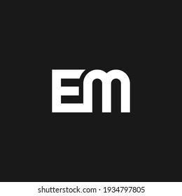 EM ‍abstract letters. Outstanding professional business awesome artistic branding company different colors illustration logo