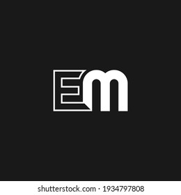 EM ‍abstract letters. Outstanding professional business awesome artistic branding company different colors illustration logo