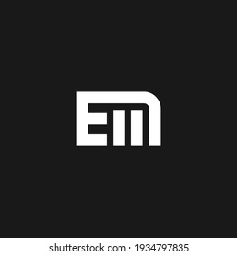 EM ‍abstract letters. Outstanding professional business awesome artistic branding company different colors illustration logo