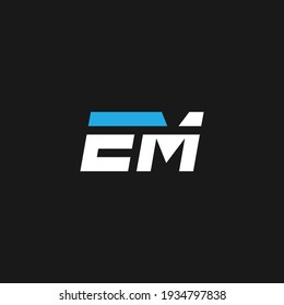 EM ‍abstract letters. Outstanding professional business awesome artistic branding company different colors illustration logo