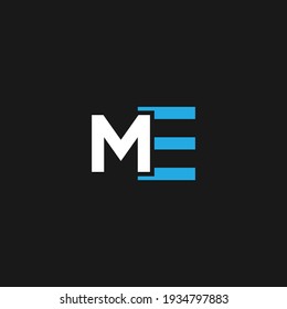 EM ‍abstract letters. Outstanding professional business awesome artistic branding company different colors illustration logo