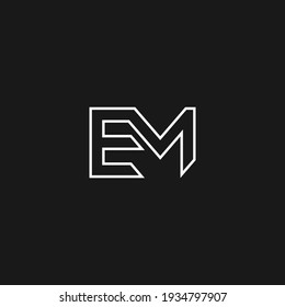 EM ‍abstract letters. Outstanding professional business awesome artistic branding company different colors illustration logo