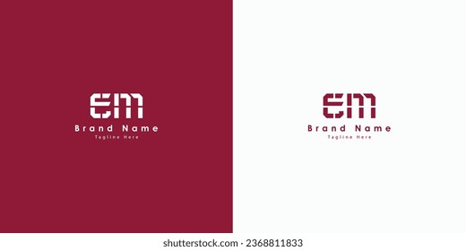 EM Letters vector logo design