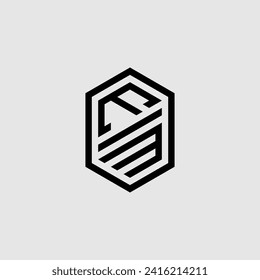 Monograma geométrico de línea EM con diseño profesional de alta calidad que se imprimirá bien