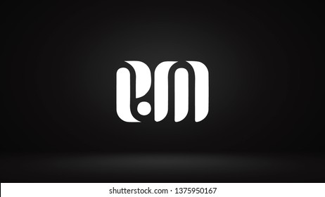 EM logo design template vector illustration