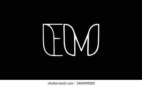 EM logo design template vector